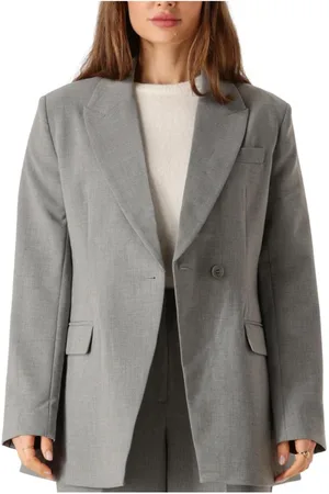 Minus Jassen, Dames, Grijs, S, Polyester, Veelzijdige Welma Blazer voor Vrouwen