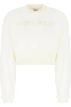Alexander McQueen Sweatshirts & Hoodies, Dames, Wit, 2Xs, Katoen, Stijlvolle Sweatshirt voor Mannen en Vrouwen