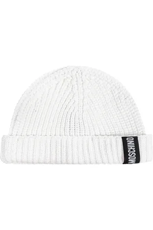 Moschino Accessoires, unisex, Wit, ONE Size, Katoen, Katoenen pet met logopatch