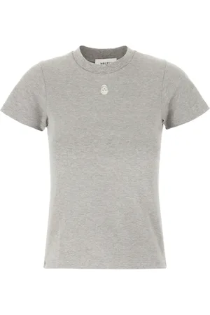 Alexander McQueen Tops, Dames, Grijs, XS, Katoen, Casual Katoenen T-Shirt voor Mannen