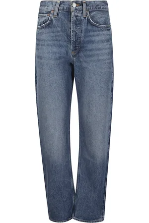 AGOLDE Jeans, Dames, Blauw, W24, High-waisted straight leg jeans