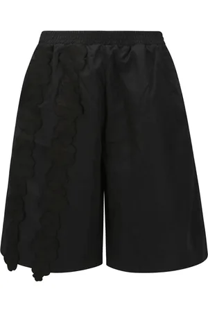Cecilie Bahnsen Korte broeken, Dames, Zwart, S, Stijlvolle Taffeta Shorts met Elastiek
