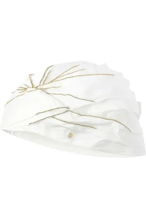Le Mont St Michel Accessoires, Dames, Wit, ONE Size, Witte Carrie Chains Tulband Hoofdband