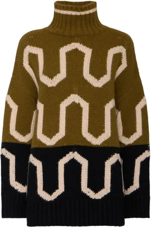 La DoubleJ Truien, Dames, Veelkleurig, M, Wol, Comber Turtleneck