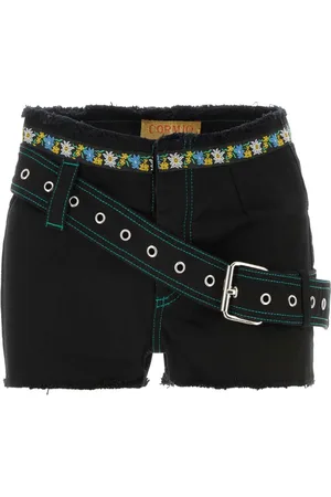 CORMIO Korte broeken, Dames, Zwart, L, Denim, Zwarte Denim Robin Shorts