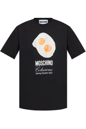 Moschino Tops, Heren, Zwart, XL, Bedrukt T-shirt