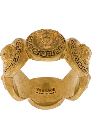 VERSACE Accessoires, Dames, Geel, 54 MM, Gouden Medusa Munt Messing Sieraden
