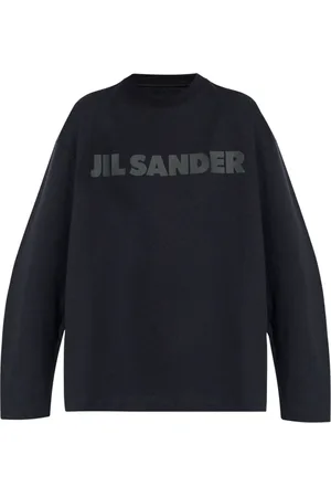 Jil Sander Tops, Dames, Zwart, S, Katoen, Casual Katoenen T-shirt