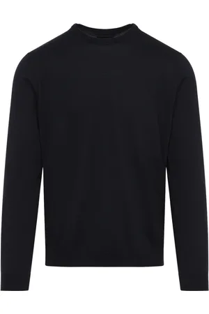 Giorgio Armani Truien, Heren, Blauw, L, Katoen, Blauwe Nacht Trui