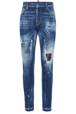 Dsquared2 Jeans, Heren, Blauw, M, Katoen, Slim Aged Effect Jeans