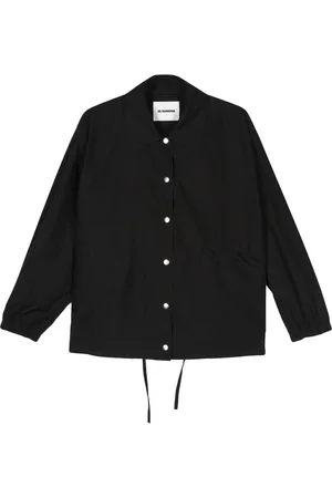 Jil Sander Jassen, Dames, Zwart, S, Katoen, Stijlvolle Blouson Jas