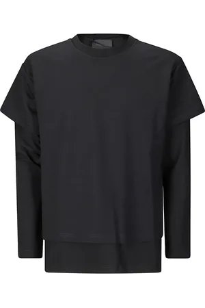 HELIOT EMIL Tops, Heren, Zwart, M, Gelaagde Crewneck Sweater