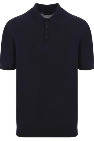 Roberto Collina Tops, Heren, Blauw, M, Katoen, Blauw Katoenen Poloshirt