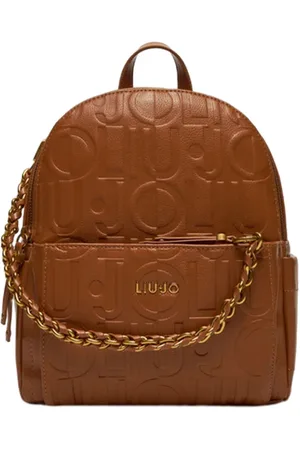 Liu Jo Tassen, Dames, Bruin, ONE Size, Leer, Stijlvolle rugzak voor dagelijks gebruik
