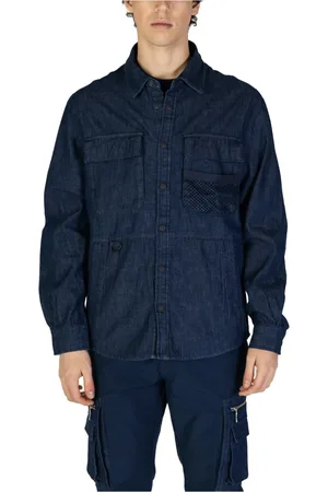 Antony Morato Overhemden, Heren, Blauw, S, Katoen, Katoenen Lange Mouwen Shirt Lente/Zomer Collectie