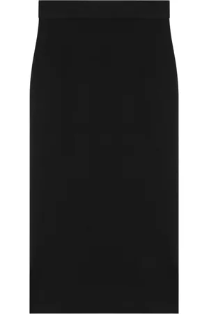 Saint Laurent Rokken, Dames, Zwart, S, Wol, Lange Rok in Trendy Stijl