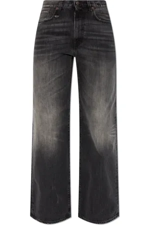 R13 Jeans, Dames, Zwart, W27, Katoen, Jeans met Vintage Effect