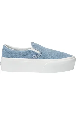 Vans Schoenen, Dames, Blauw, 37 EU, Kleurrijke Slip-On Platform Schoenen