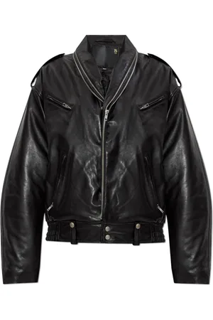 R13 Jassen, Dames, Zwart, XS, Leer, Leren Jas