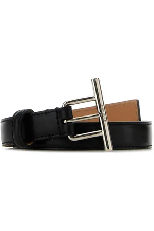 Alexander McQueen Accessoires, Dames, Zwart, 85 CM, Klassieke Zwarte Leren Riem