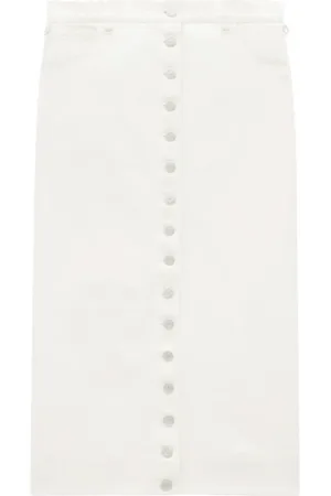 Courrèges Rokken, Dames, Wit, M, Denim, Flex Denim Rok