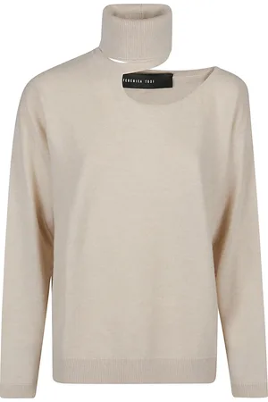 FEDERICA TOSI Truien, Dames, , S, Turtle Neck Sweater Met Uitgesneden Stijl