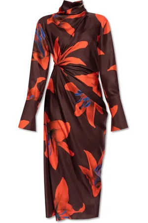 Alexander McQueen Kleedjes, Dames, Rood, S, Zijden jurk