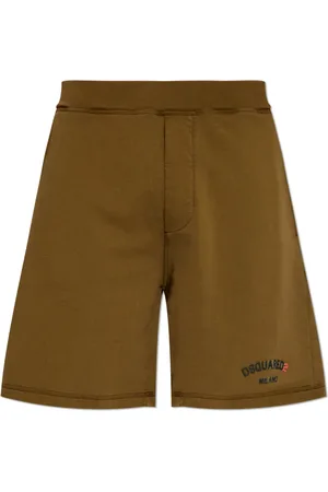 Dsquared2 Korte broeken, Heren, Groen, L, Katoen, Logo Shorts
