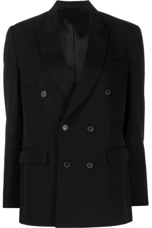 WARDROBE.NYC Jassen, Dames, Zwart, XS, Klassieke Double Breasted Blazer