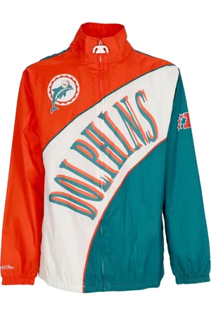 Mitchell & Ness Jassen, Heren, Veelkleurig, XL, Polyester, Miami Dolphins Retro Windbreaker Jas
