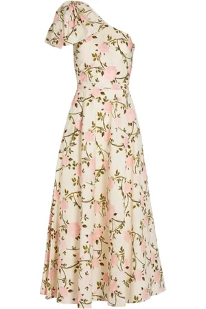 Giambattista Valli Kleedjes, Dames, Veelkleurig, S, Schouderstrikjurk met print