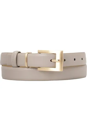 Kazar Accessoires, Dames, Grijs, 80 CM, Leer, Grijze leren band