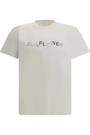 Sunflower Tops, Heren, Grijs, M, Katoen, Logo T-shirt met Monogram Design