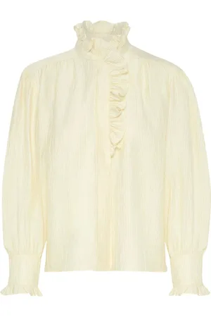 Karen by Simonsen Blouses & Shirts, Dames, , XL, Elegante Pofmouw Blouse Seedpearl