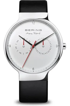 Bering Accessoires, Heren, Zwart, ONE Size, Herenhorloge Max René zilver glanzend 15542-409