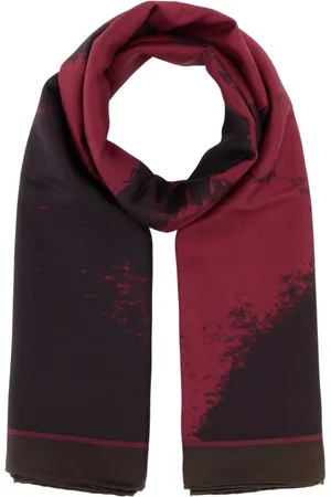 Alexander McQueen Accessoires, Dames, Veelkleurig, ONE Size, Twill Foulard Sjaal