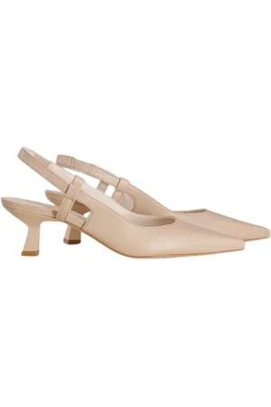VIA VAI Schoenen, Dames, , 38 EU, Leer, Elegante Slingback Pump met Kitten Heel