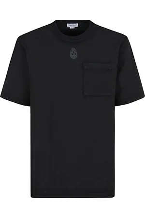 Alexander McQueen Tops, Heren, Zwart, S, Katoen, Zwart T-shirt