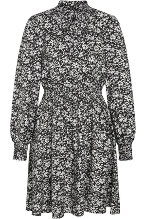 RUE de FEMME Kleedjes, Dames, Zwart, M, Elegante Bloemen Ariana Jurk Zwart