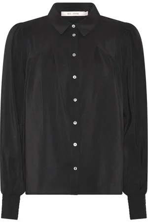 RUE de FEMME Blouses & Shirts, Dames, Zwart, S, Elyssa Shirt met Smock-details