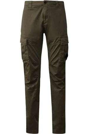 C.P. Company Broeken, Heren, Grijs, S, Satijn, Cargo Broek - Satijn Stretch - Gerookte Parel