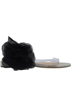 MAGDA BUTRYM Schoenen, Dames, Veelkleurig, 40 EU, Transparante PVC Sandalen met Maxi Bloem