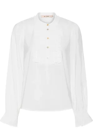RUE de FEMME Blouses & Shirts, Dames, Wit, S, Polyester, Romantische Off- Blouse met Ruches