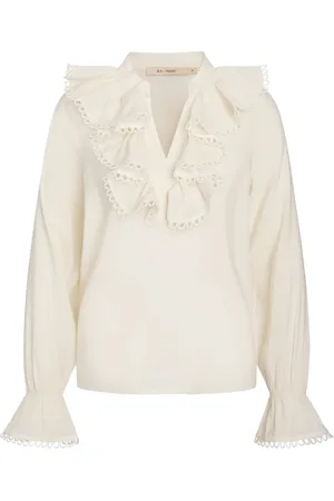 RUE de FEMME Blouses & Shirts, Dames, Wit, XL, Nadia Blouse met romantische ruches