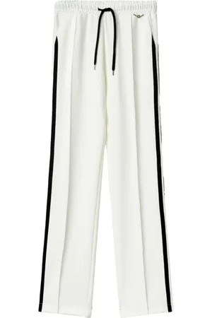 GAËLLE Broeken, Dames, Wit, M, Polyester, Witte rechte broek met trekkoord