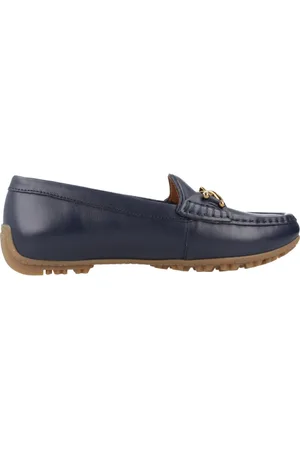 Geox Schoenen, Dames, Blauw, 36 EU, Stijlvolle Loafers met Kosmopolis + Grip