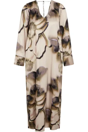 RUE de FEMME Kleedjes, Dames, , M, Elegante Bloemenjurk Vanille Room