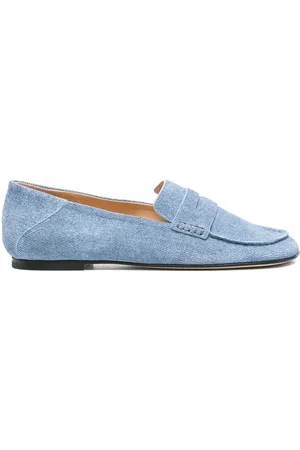 Dear Frances Cerulean Leren Penny Slot Schoenen