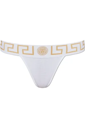 VERSACE Ondergoed, Dames, Wit, S, Katoen, Katoenen string