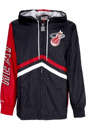 Mitchell & Ness Jassen, Heren, Veelkleurig, L, Polyester, Miami Heat Windjack